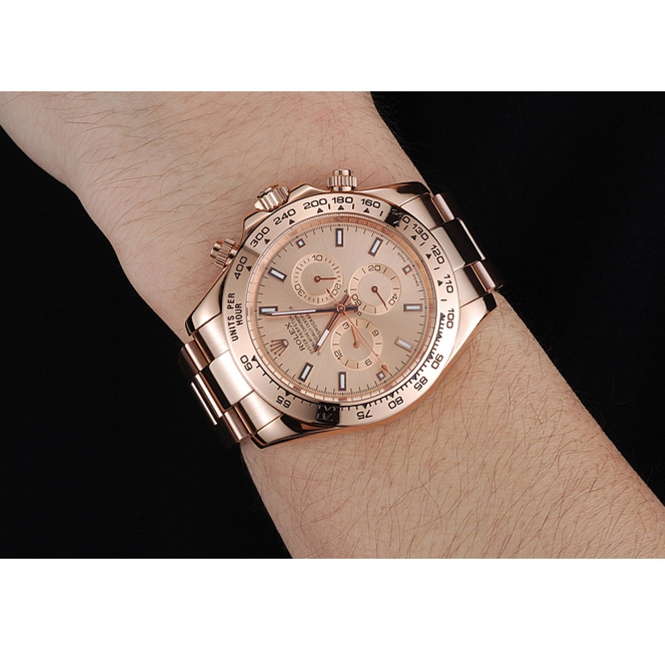 MiroTime 0727 Rolex Cosmograph Daytona Pink Dial Rose Gold Case And Bracelet 1454247